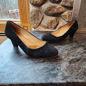 Trotters Penelope Black Suede Pumps Size 8.5W